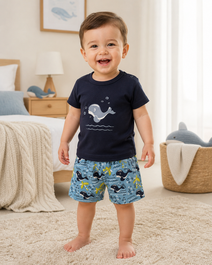 Pijama bebé baleia de verão Zupi - modelo