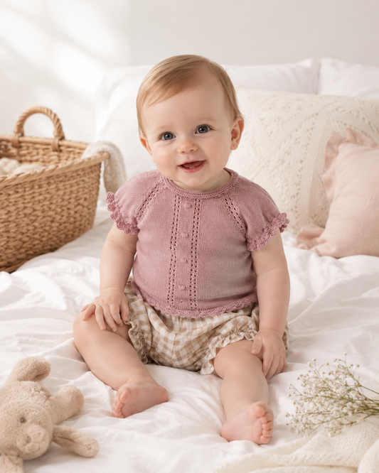 Conjunto bebé Doce Laço em tricot e vichy Zupi - produto