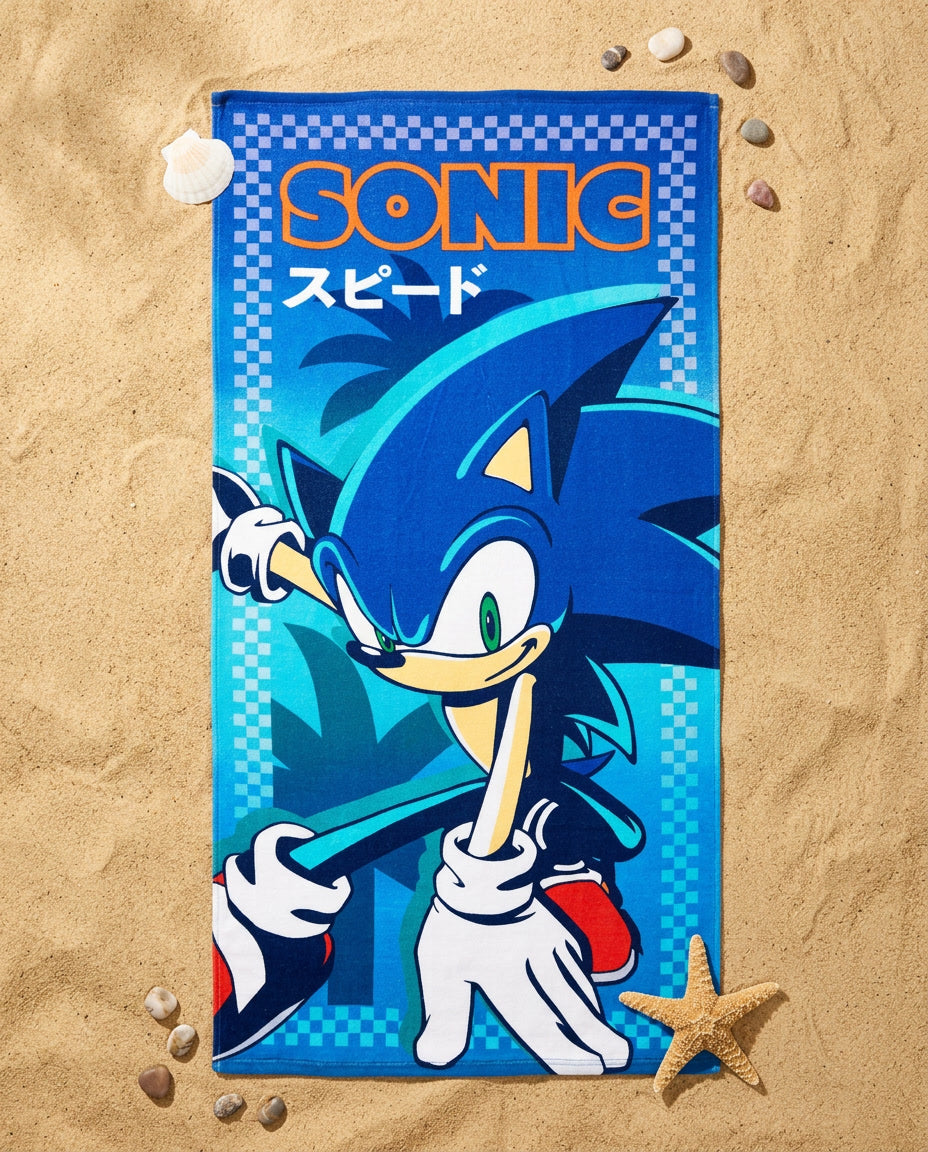 🌊 Toalha Infantil - Sonic & Spider-Man