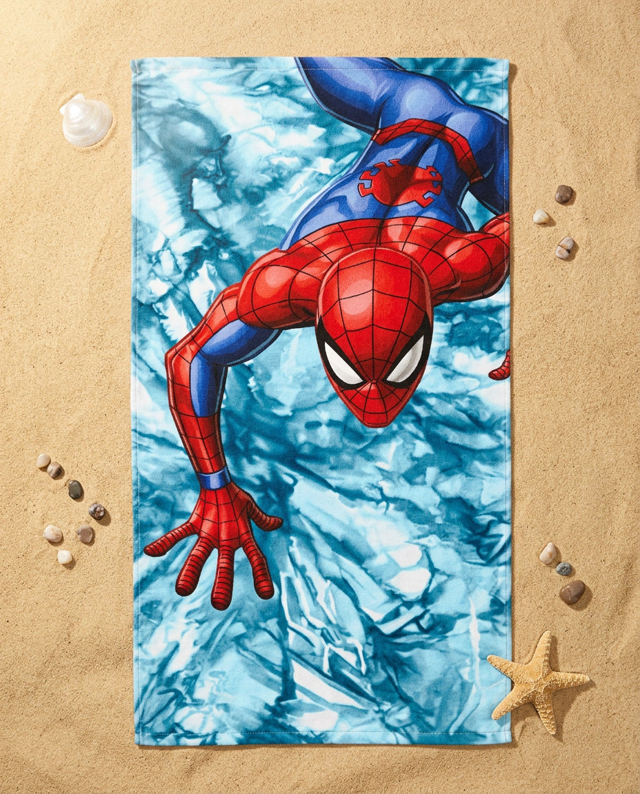 🌊 Toalha Infantil - Sonic & Spider-Man